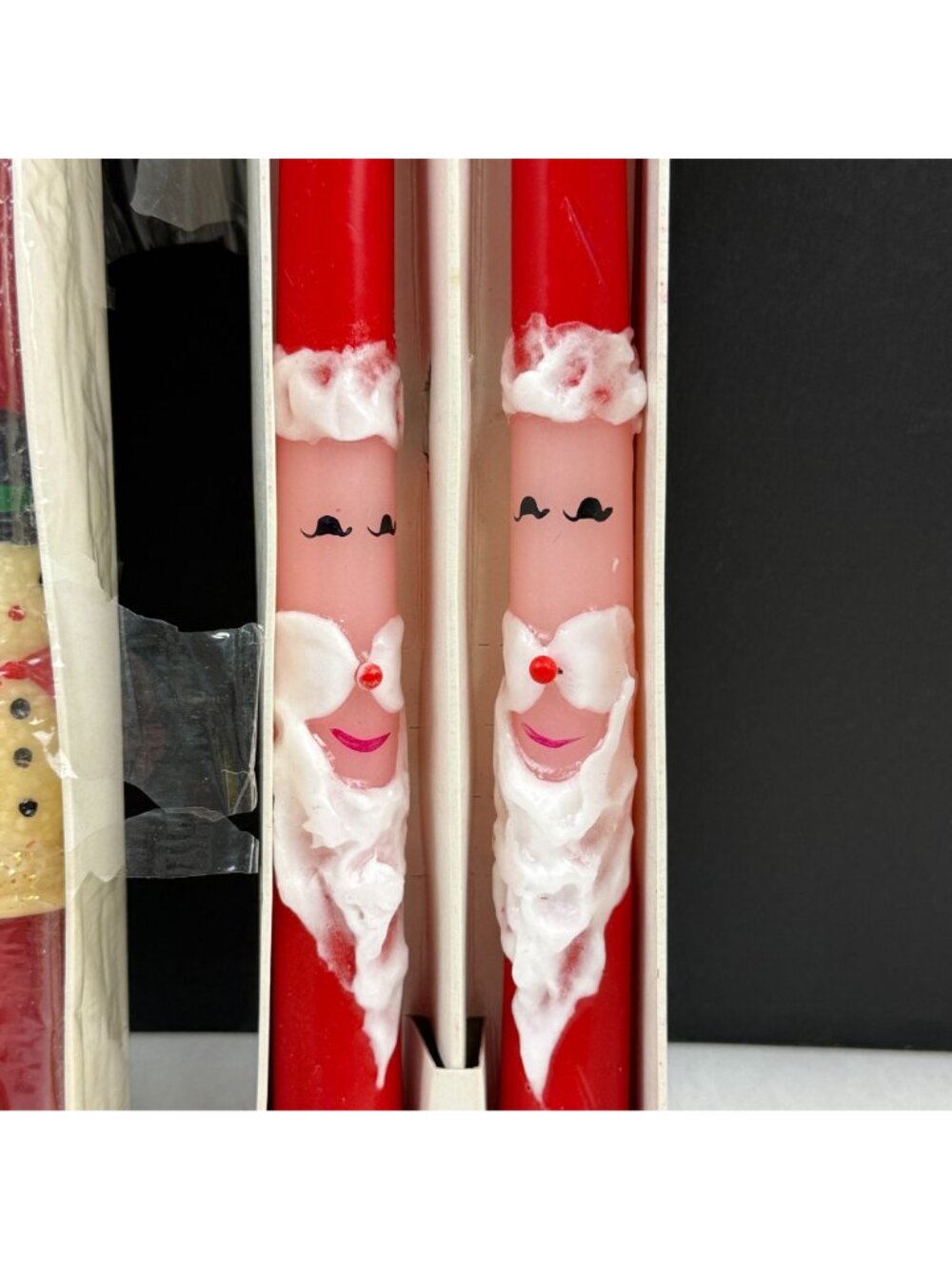 Vintage Will & Baumer Santa and Snowman Christmas Candles Lot of 3 - Picture 5 of 10